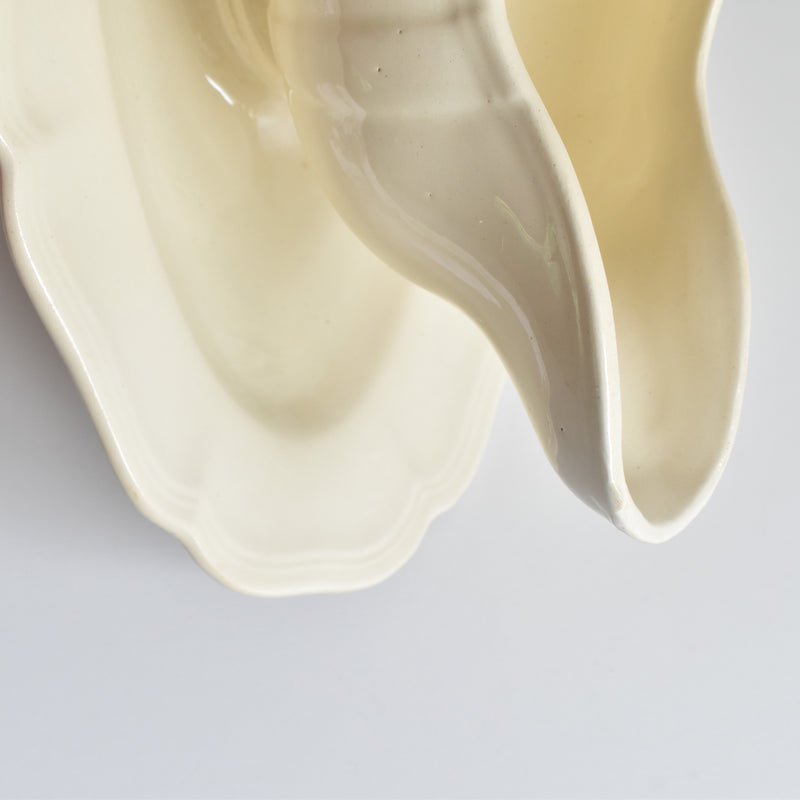 Vintage Digoin & Sarreguemines Rohan Sauce Boat (Scalloped Rim)