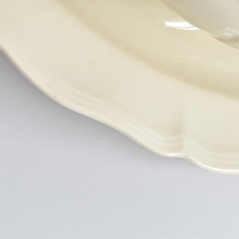 Vintage Digoin & Sarreguemines Rohan Sauce Boat (Scalloped Rim)
