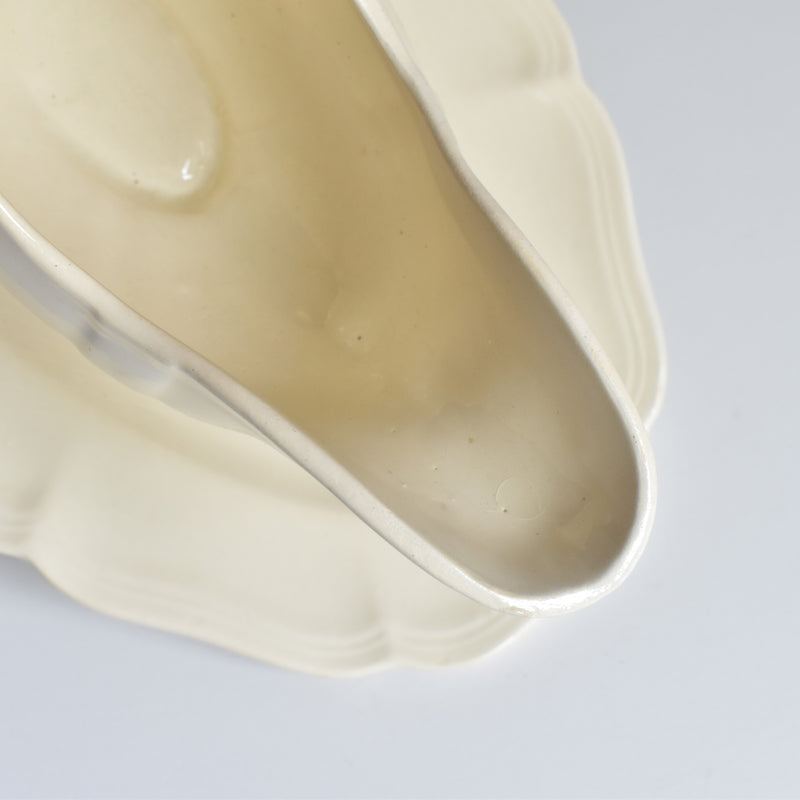 Vintage Digoin & Sarreguemines Rohan Sauce Boat (Scalloped Rim)