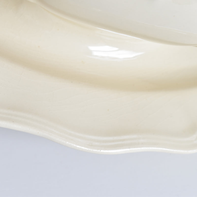 Vintage Digoin & Sarreguemines Rohan Sauce Boat (Scalloped Rim)