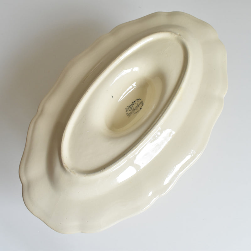 Vintage Digoin & Sarreguemines Rohan Sauce Boat (Scalloped Rim)