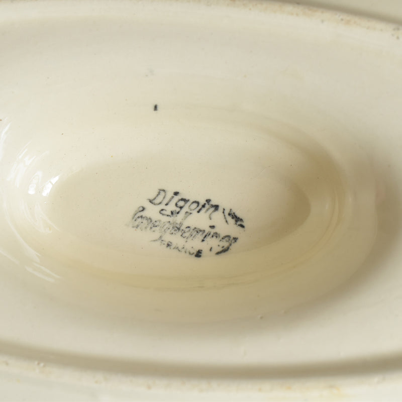Vintage Digoin & Sarreguemines Rohan Sauce Boat (Scalloped Rim)