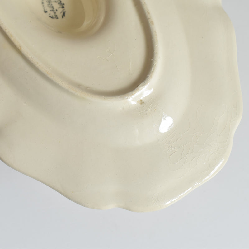 Vintage Digoin & Sarreguemines Rohan Sauce Boat (Scalloped Rim)