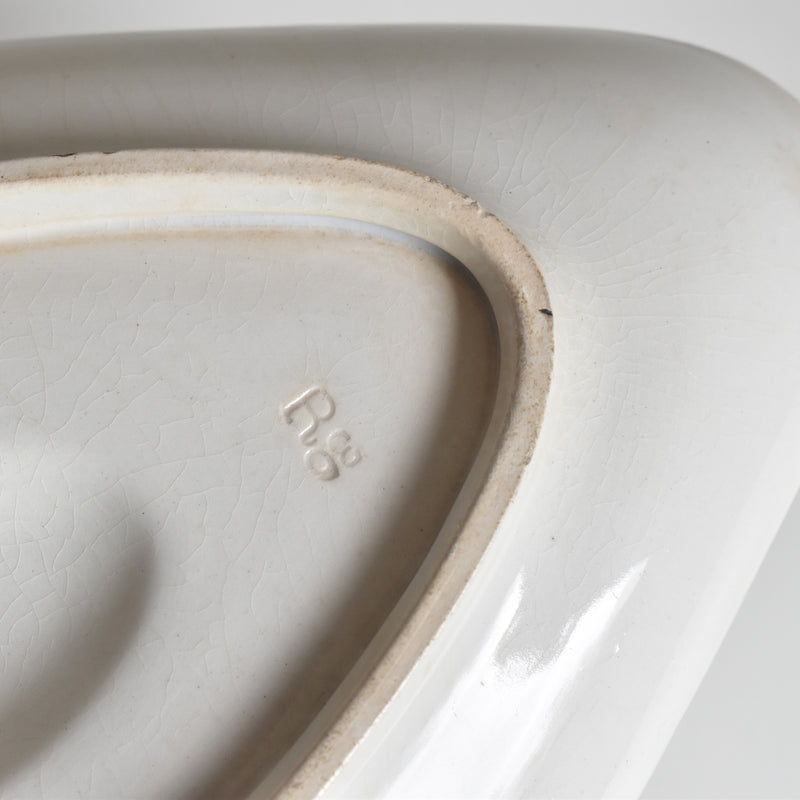 Antique Digoin & Sarreguemines White Sauce Boat