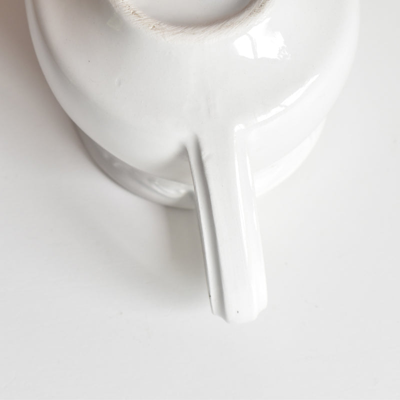 Vintage Sauce Boat Digoin & Sarreguemines White Relief
