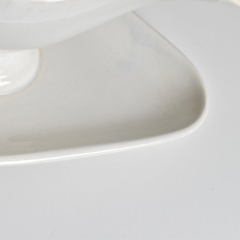Antique Digoin & Sarreguemines White Sauce Boat