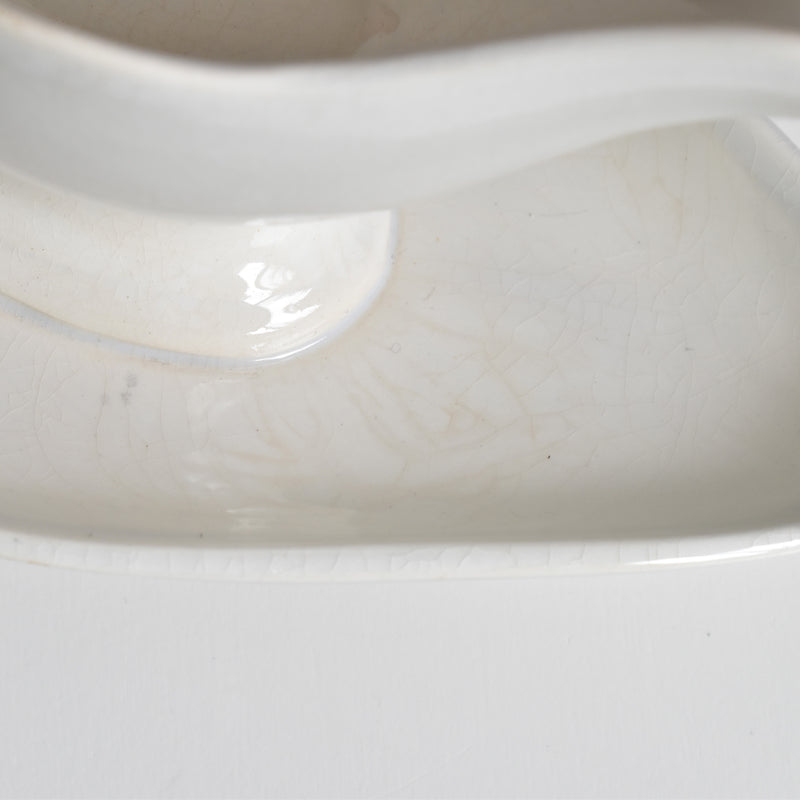 Antique Digoin & Sarreguemines White Sauce Boat