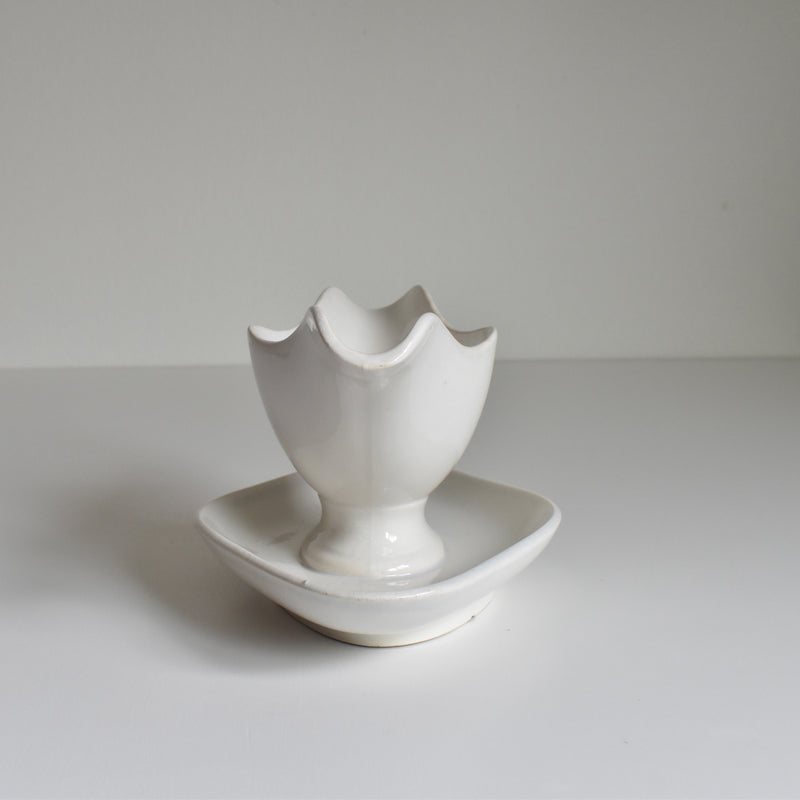 Antique Digoin & Sarreguemines White Sauce Boat