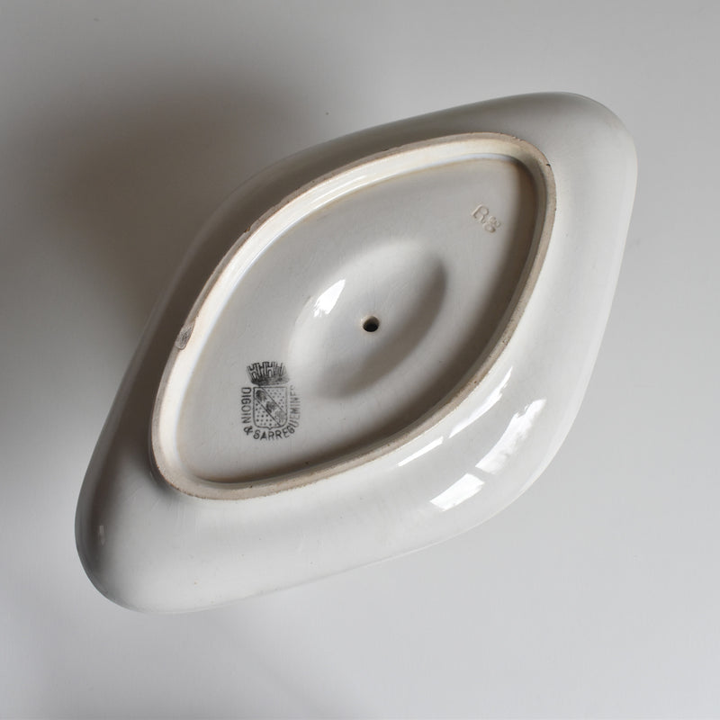 Antique Digoin & Sarreguemines White Sauce Boat