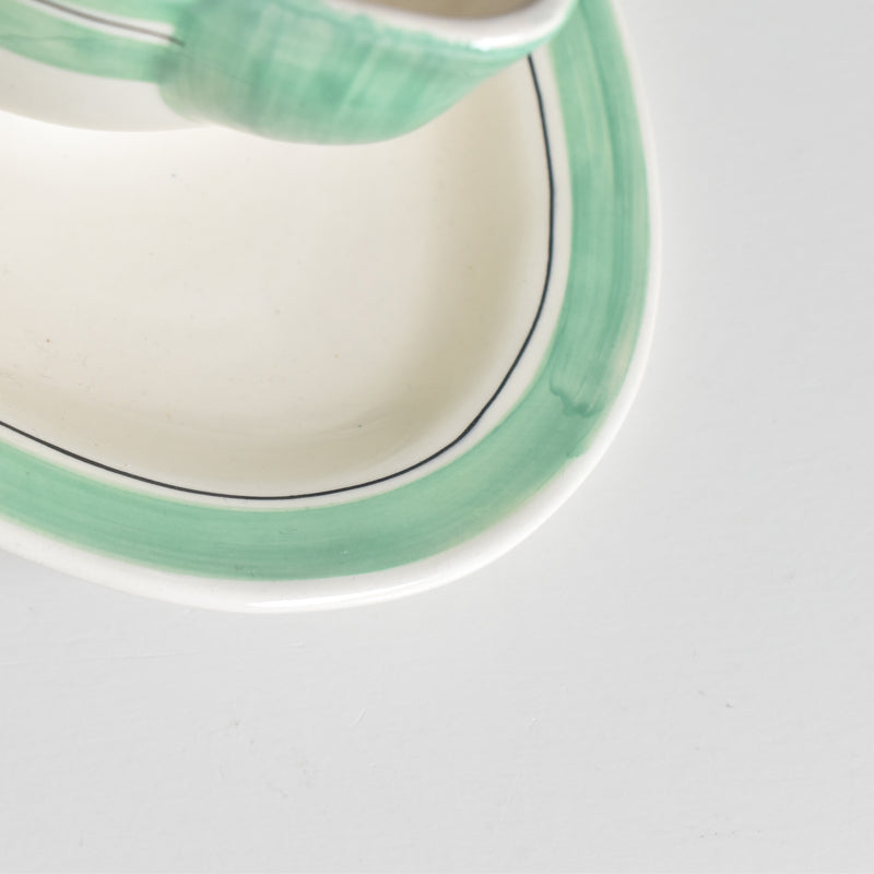 Vintage Sauce Boat Longchamp Green