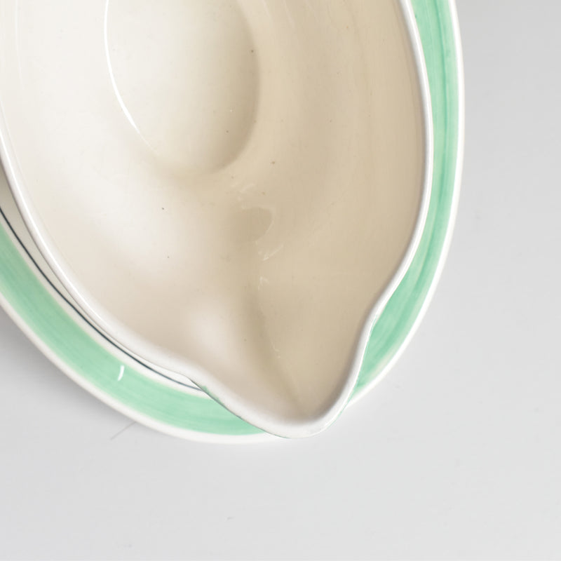 Vintage Sauce Boat Longchamp Green