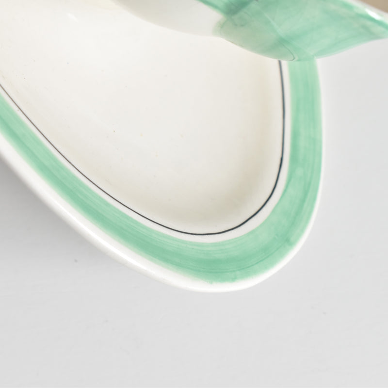 Vintage Sauce Boat Longchamp Green