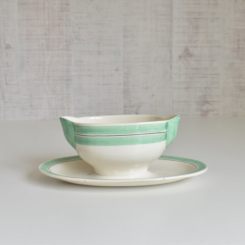 Vintage Sauce Boat Longchamp Green