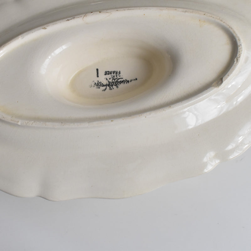 Vintage Saucier, Digoin & Sarreguemines, Scalloped Rim