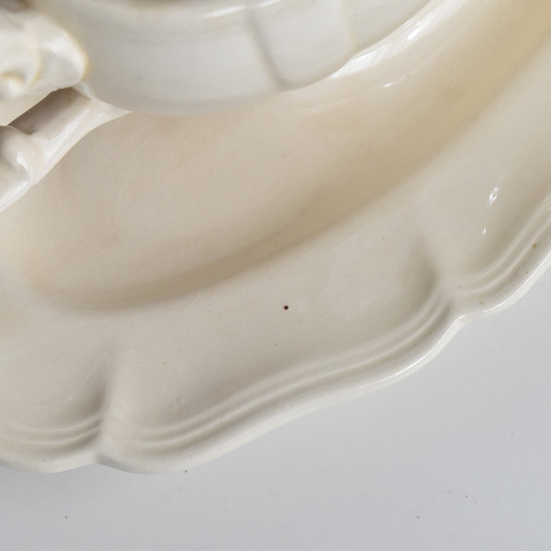 Vintage Saucier, Digoin & Sarreguemines, Scalloped Rim
