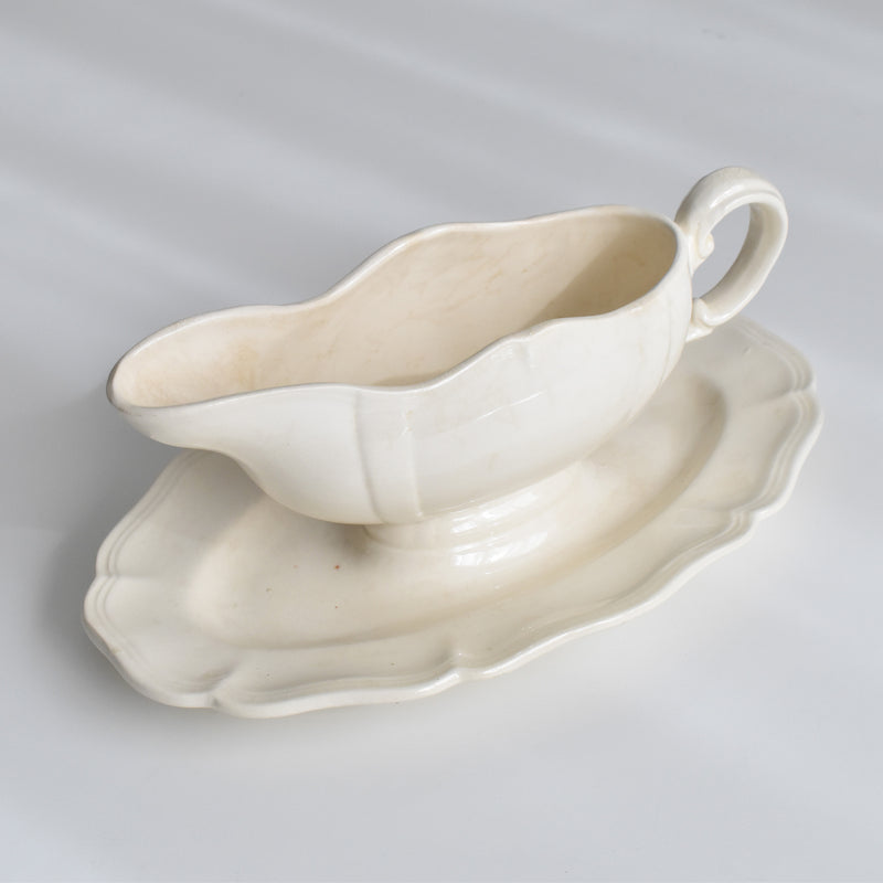 Vintage Saucier, Digoin & Sarreguemines, Scalloped Rim