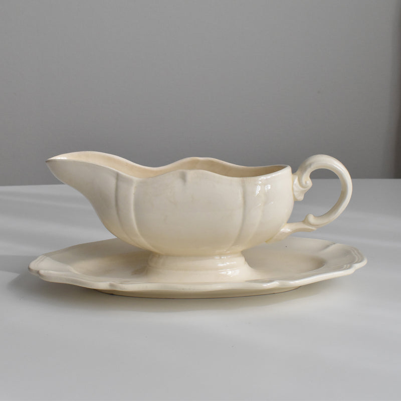 Vintage Saucier, Digoin & Sarreguemines, Scalloped Rim