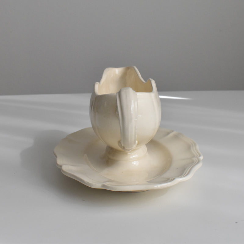 Vintage Saucier, Digoin & Sarreguemines, Scalloped Rim