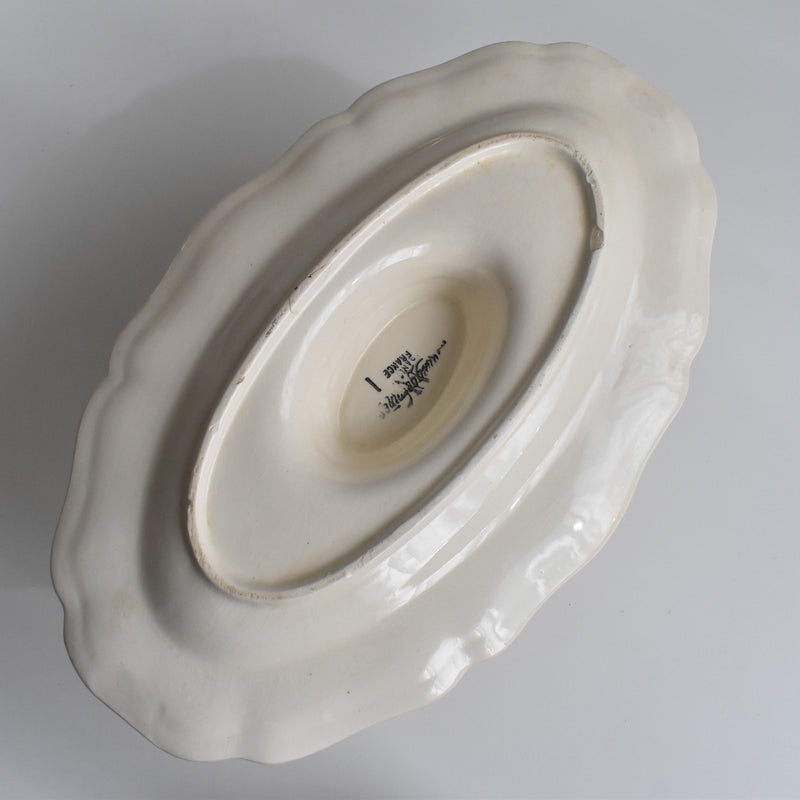 Vintage Saucier, Digoin & Sarreguemines, Scalloped Rim