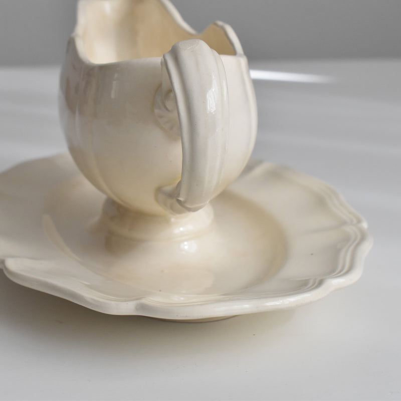 Vintage Saucier, Digoin & Sarreguemines, Scalloped Rim