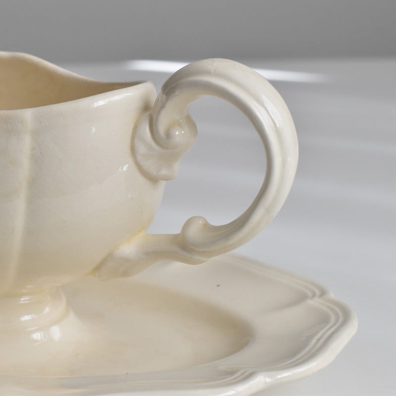 Vintage Saucier, Digoin & Sarreguemines, Scalloped Rim