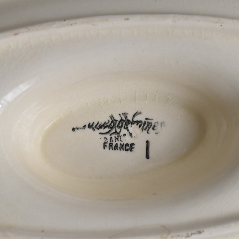 Vintage Saucier, Digoin & Sarreguemines, Scalloped Rim