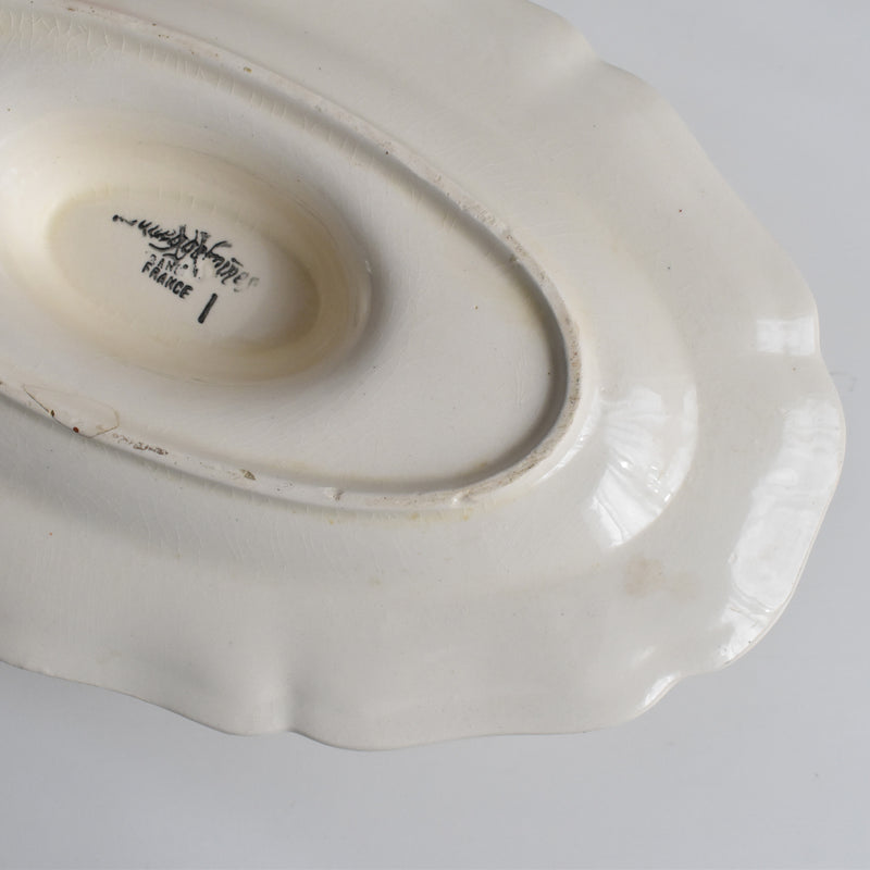 Vintage Saucier, Digoin & Sarreguemines, Scalloped Rim