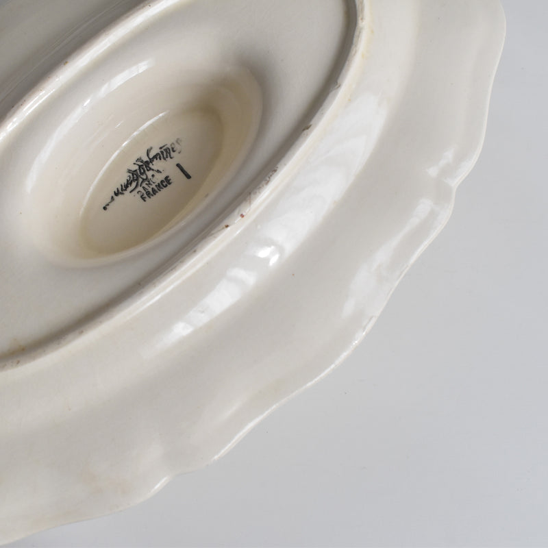 Vintage Saucier, Digoin & Sarreguemines, Scalloped Rim