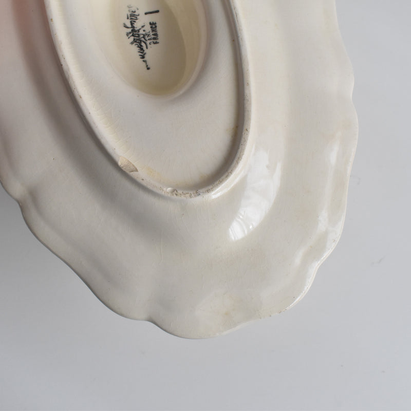 Vintage Saucier, Digoin & Sarreguemines, Scalloped Rim