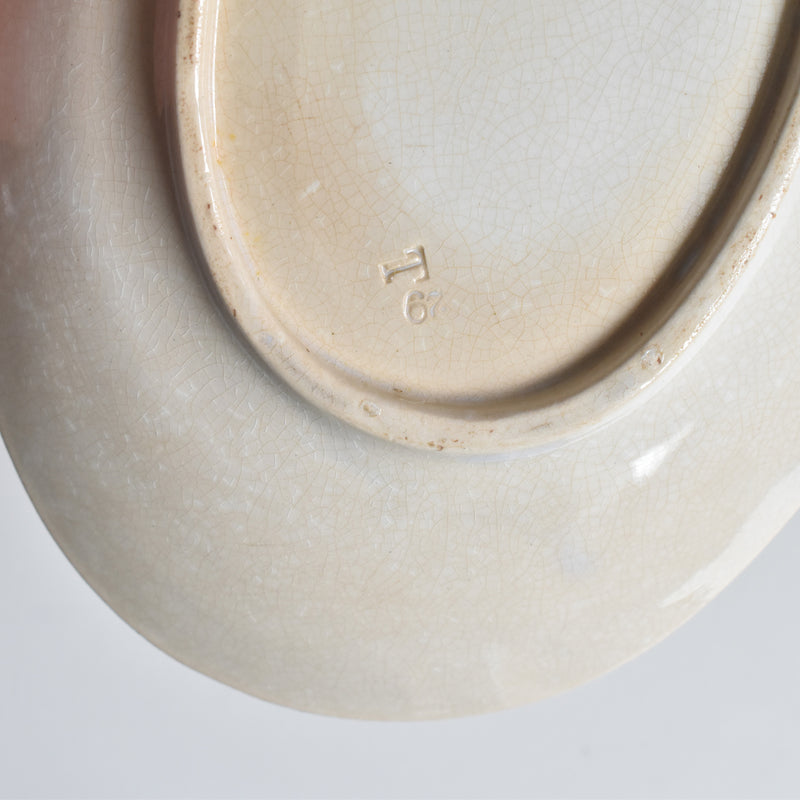 Antique Saucier Sarreguemines Swan