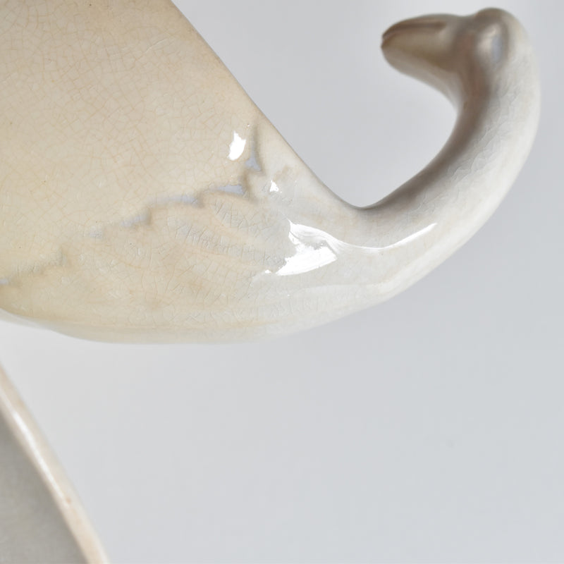 Antique Saucier Sarreguemines Swan