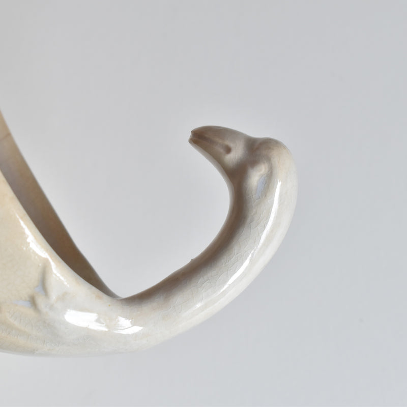 Antique Saucier Sarreguemines Swan