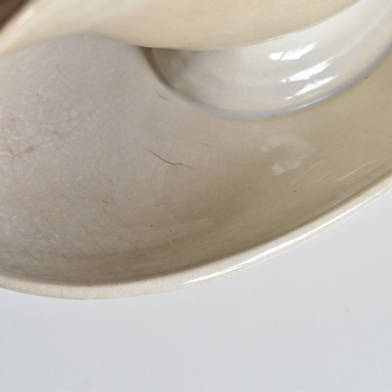 Antique Saucier Sarreguemines Swan