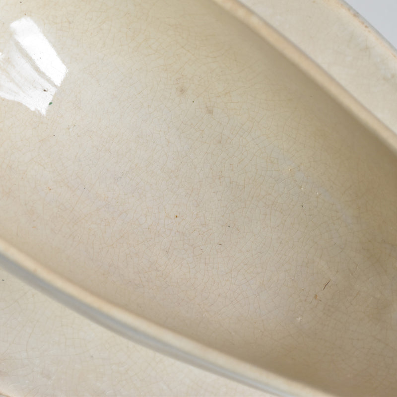 Antique Saucier Sarreguemines Swan