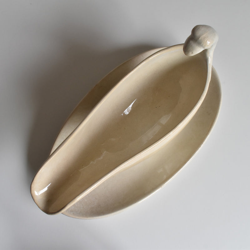 Antique Saucier Sarreguemines Swan