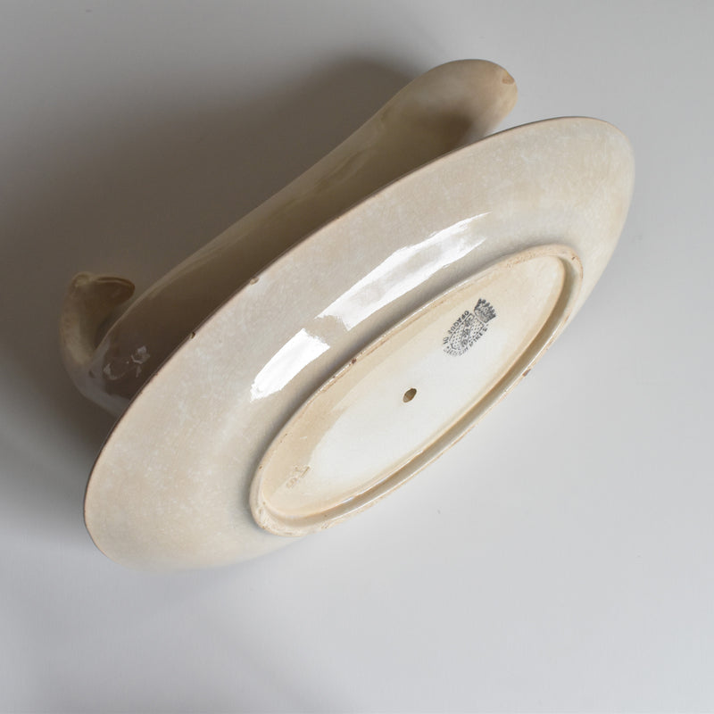 Antique Saucier Sarreguemines Swan