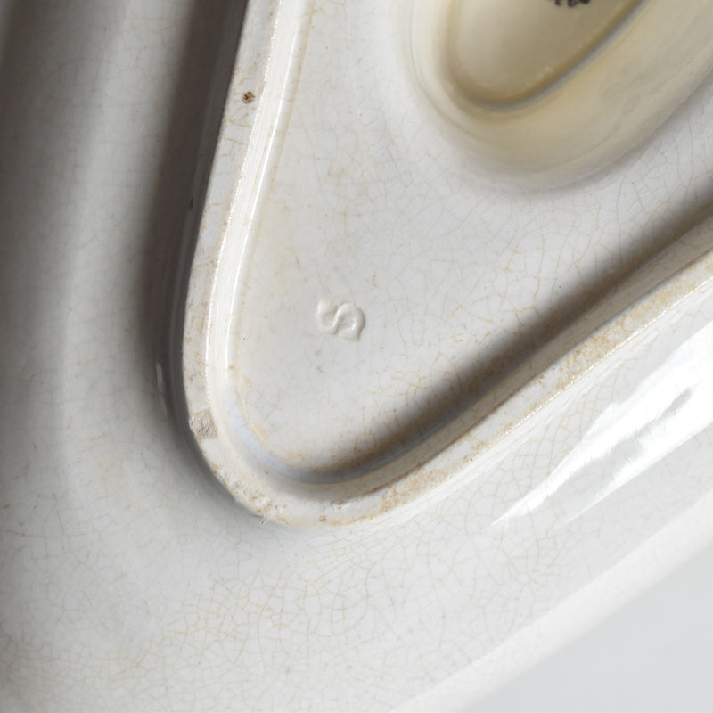 Antique Sauce Boat Sarreguemines White