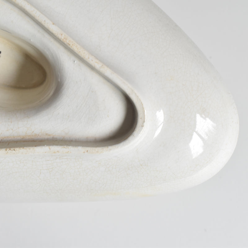 Antique Sauce Boat Sarreguemines White