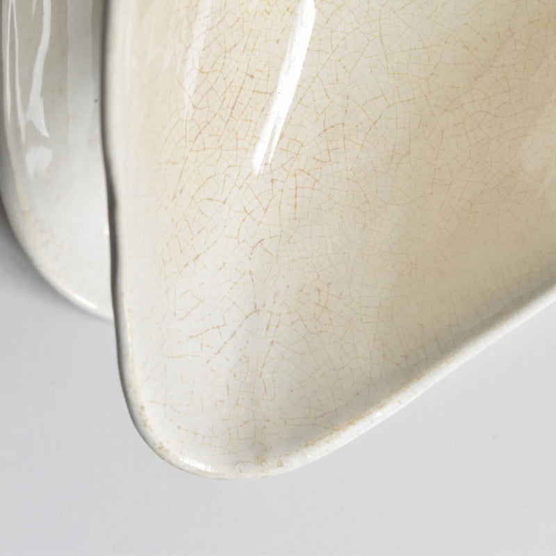 Antique Sauce Boat Sarreguemines White