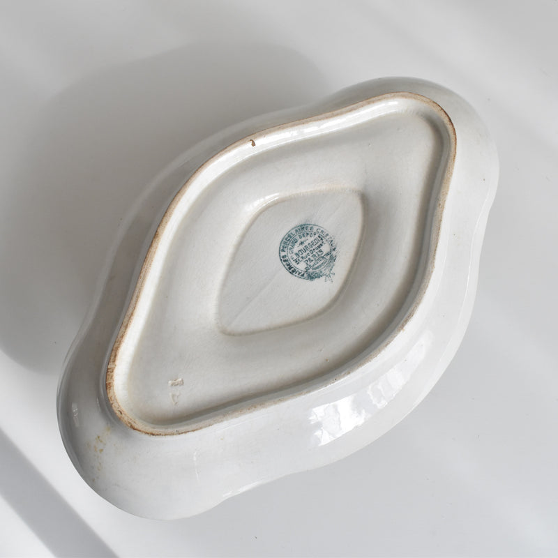 Antique Sauce Boat - Emile Bourgeois Gui & Houx (Holly and Mistletoe)