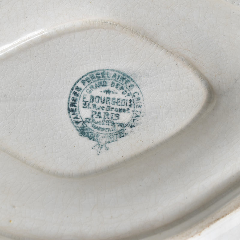 Antique Sauce Boat - Emile Bourgeois Gui & Houx (Holly and Mistletoe)