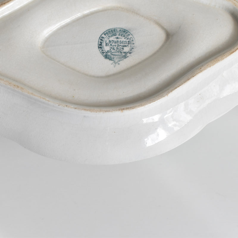 Antique Sauce Boat - Emile Bourgeois Gui & Houx (Holly and Mistletoe)
