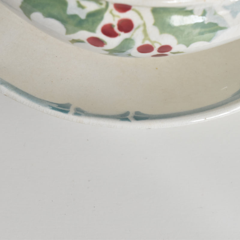 Antique Sauce Boat - Emile Bourgeois Gui & Houx (Holly and Mistletoe)