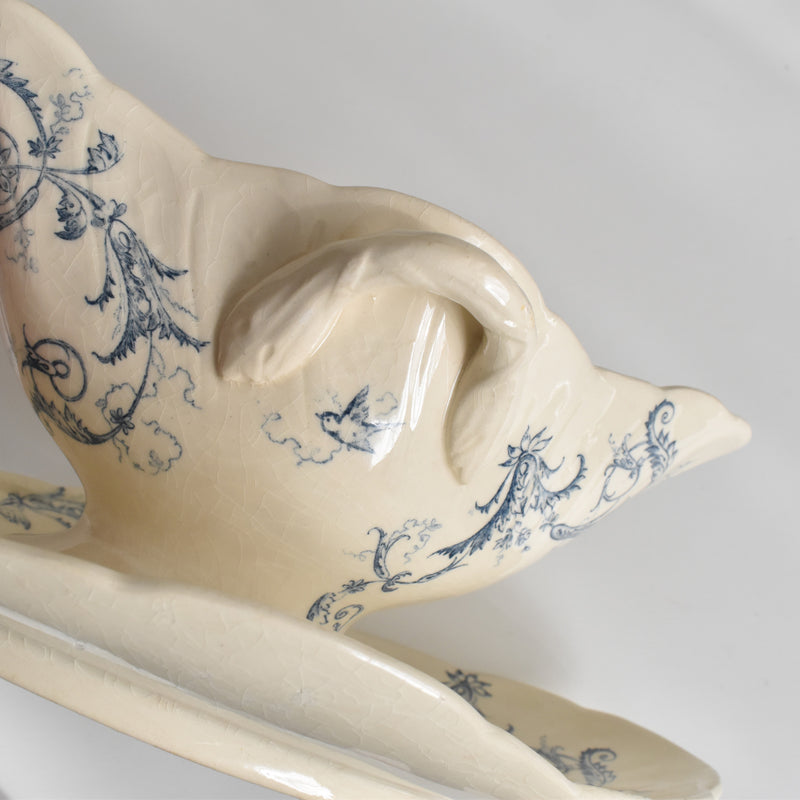 Antique Gien Rinçeaux Sauce Boat