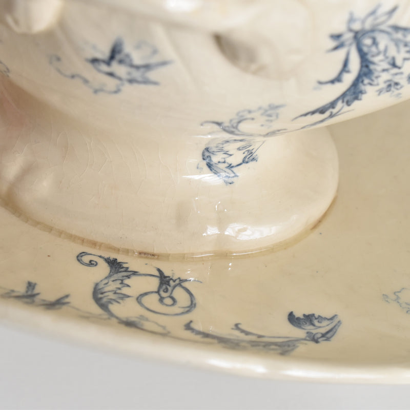 Antique Gien Rinçeaux Sauce Boat