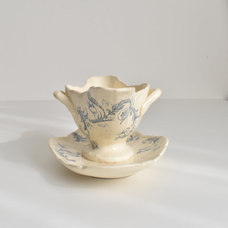 Antique Gien Rinçeaux Sauce Boat