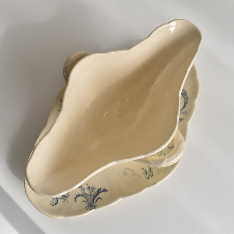 Antique Gien Rinçeaux Sauce Boat