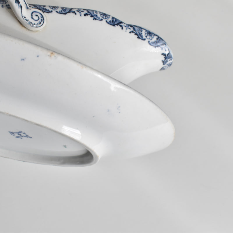 Antique Sauce Boat Luneville Moustier