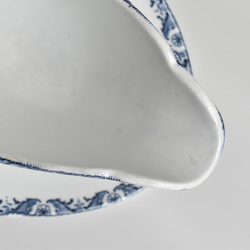 Antique Sauce Boat Luneville Moustier