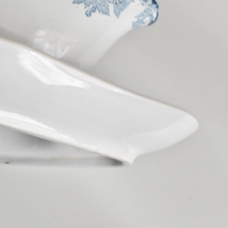 Antique sauce boat Saint-Amand Platane